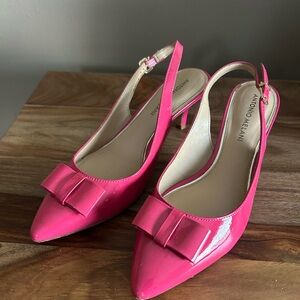 ANTONIO MELANI Pink Kitten Heel Slingback Pumps